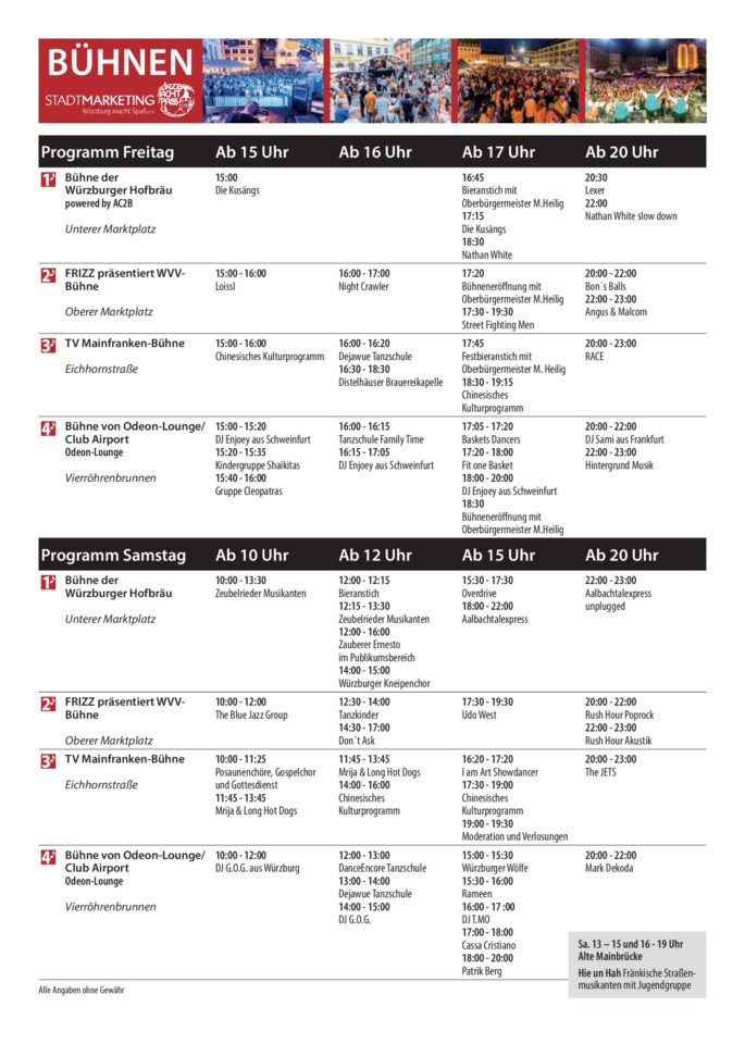 Stadtfest-Würzburg-Bühnenprogramm 1