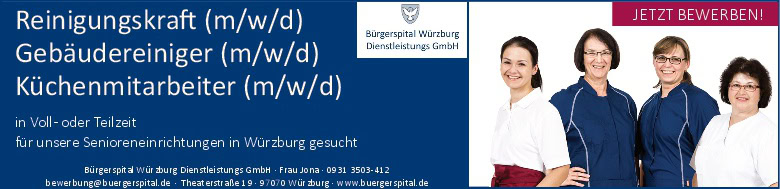 Reinigungskraft, Gebäudereiniger und Küchenmitarbeiter (alle m/w/d)
