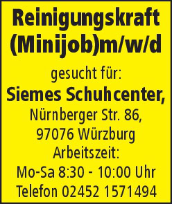 Reinigungskraft (m/w/d)