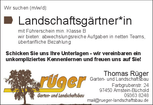 Landschaftsgärtner*in (m/w/d)