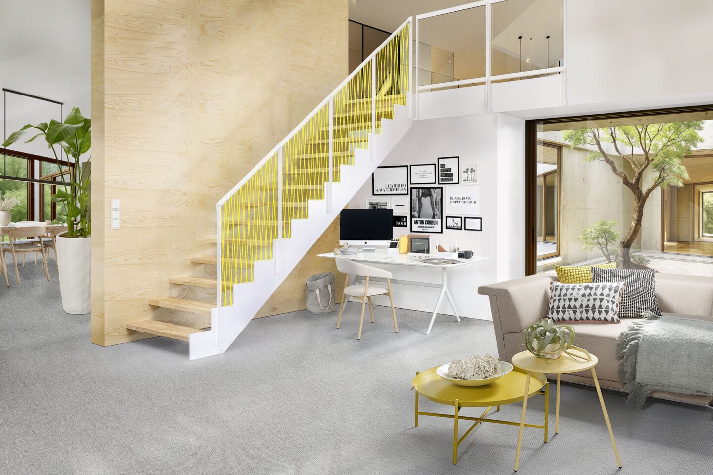 Wie am Schnürchen: Treppe mit St(r)ahlkraft