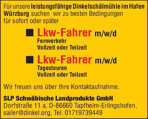 Lkw-Fahrer (m/w/d)